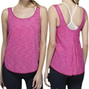Lululemon Straight Up Singlet Tank in Heathered Pink - US 6